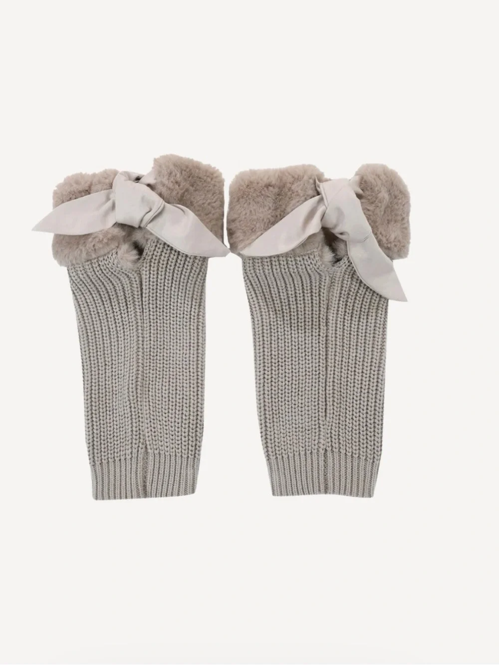 Donsje Teddy Taupe Leg Warmers for Kids
